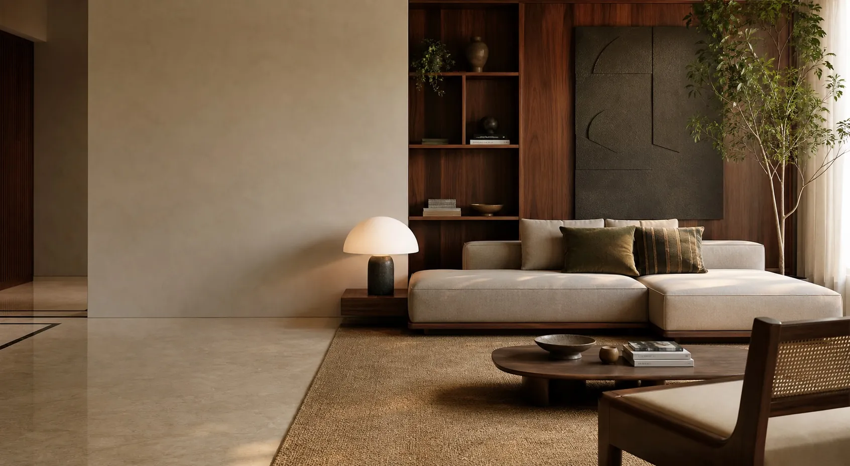 Warm contemporary living room