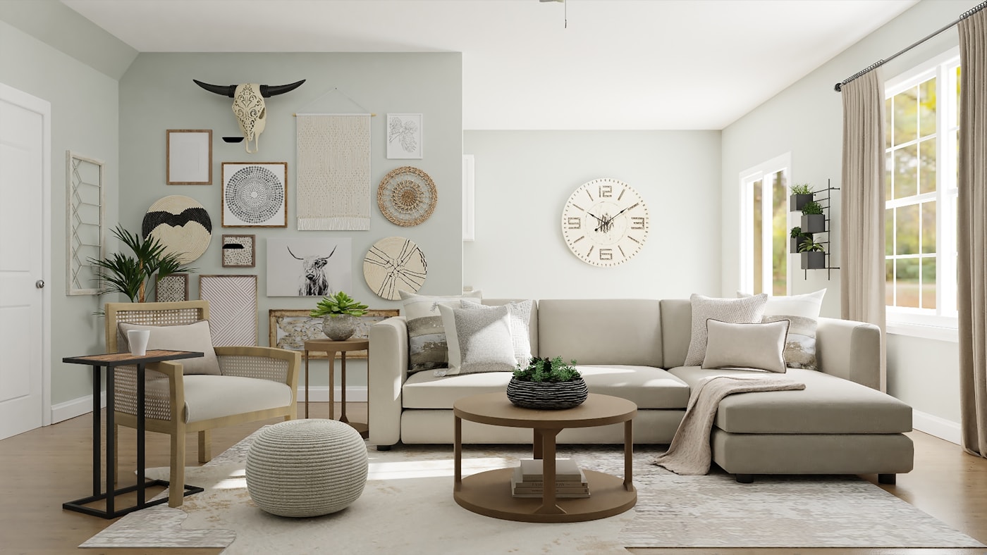 Warm minimal living room